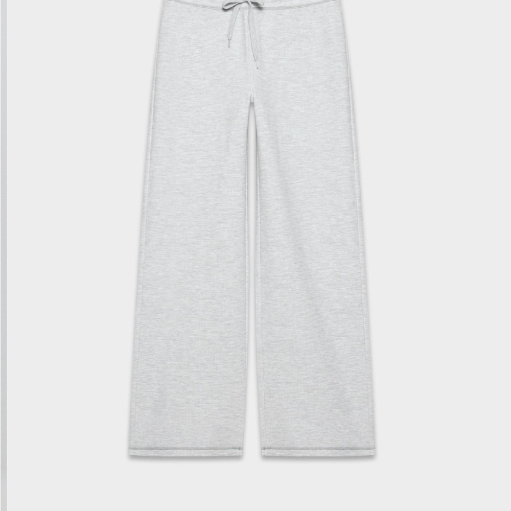 Aritzia Light Gray Wide-Leg Pants